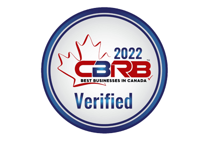 Canadian Business Review Board verified business seal for 2022.